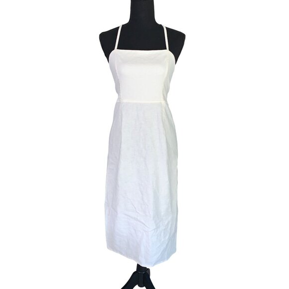 Wild Fable Junior Teens White Sleeveless Square Neckline Midi Dress Size 4 - Picture 6 of 9